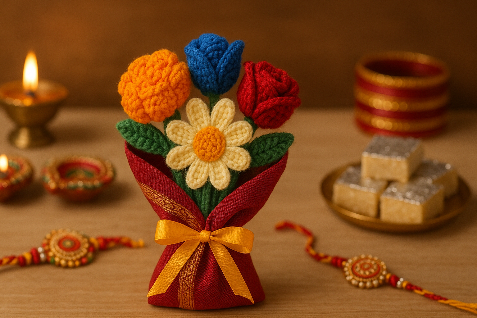 Gift idea crochet flowers