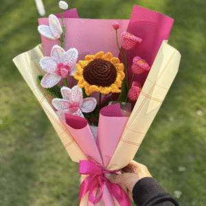 Sunshine edit bouquet - (Sunflower, Orchid, Lilly of the valley)